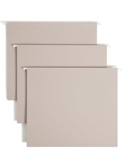 Smead TUFF Extra Capacity Box Bottom Hanging Folder 2 Expansion 13Cut Easy Slide Tab Letter Size Steel Gray 18 Per Box 64240