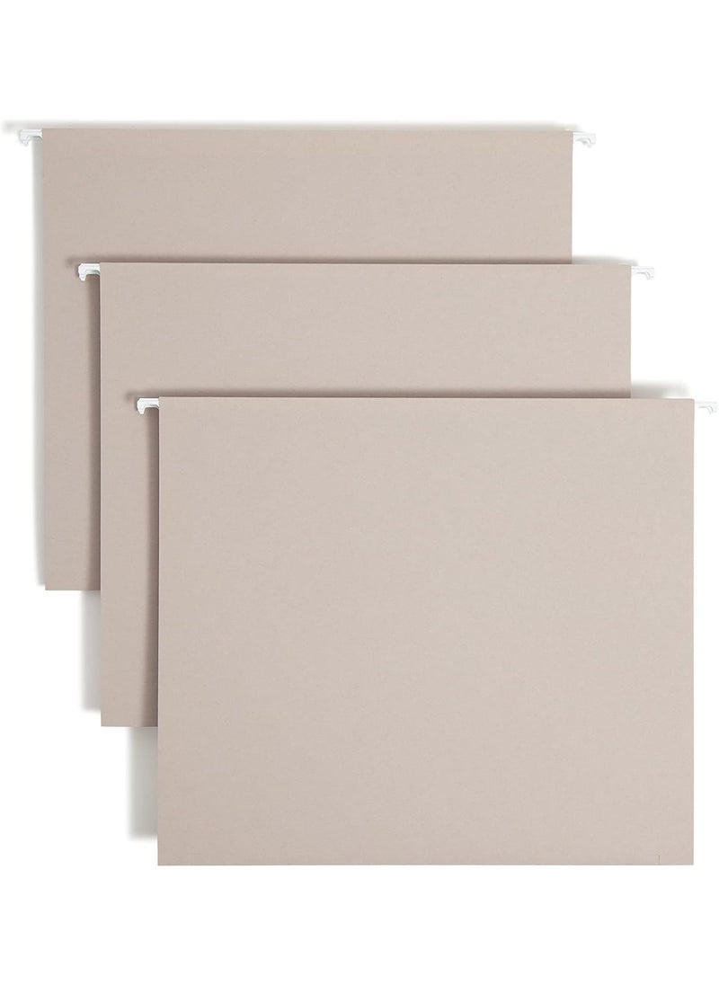 Smead - Smead TUFF Extra Capacity Box Bottom Hanging Folder 2 Expansion 13Cut Easy Slide Tab Letter Size Steel Gray 18 Per Box 64240 - Image 1