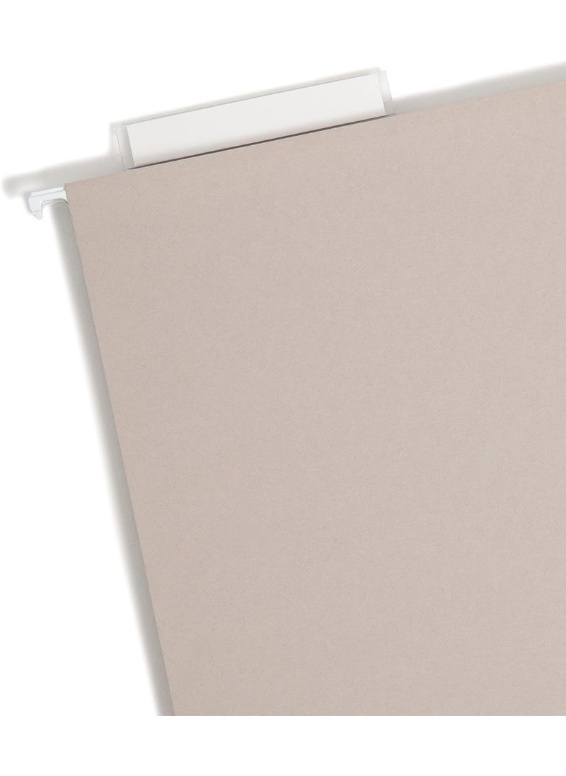 Smead - Smead TUFF Extra Capacity Box Bottom Hanging Folder 2 Expansion 13Cut Easy Slide Tab Letter Size Steel Gray 18 Per Box 64240 - Image 1