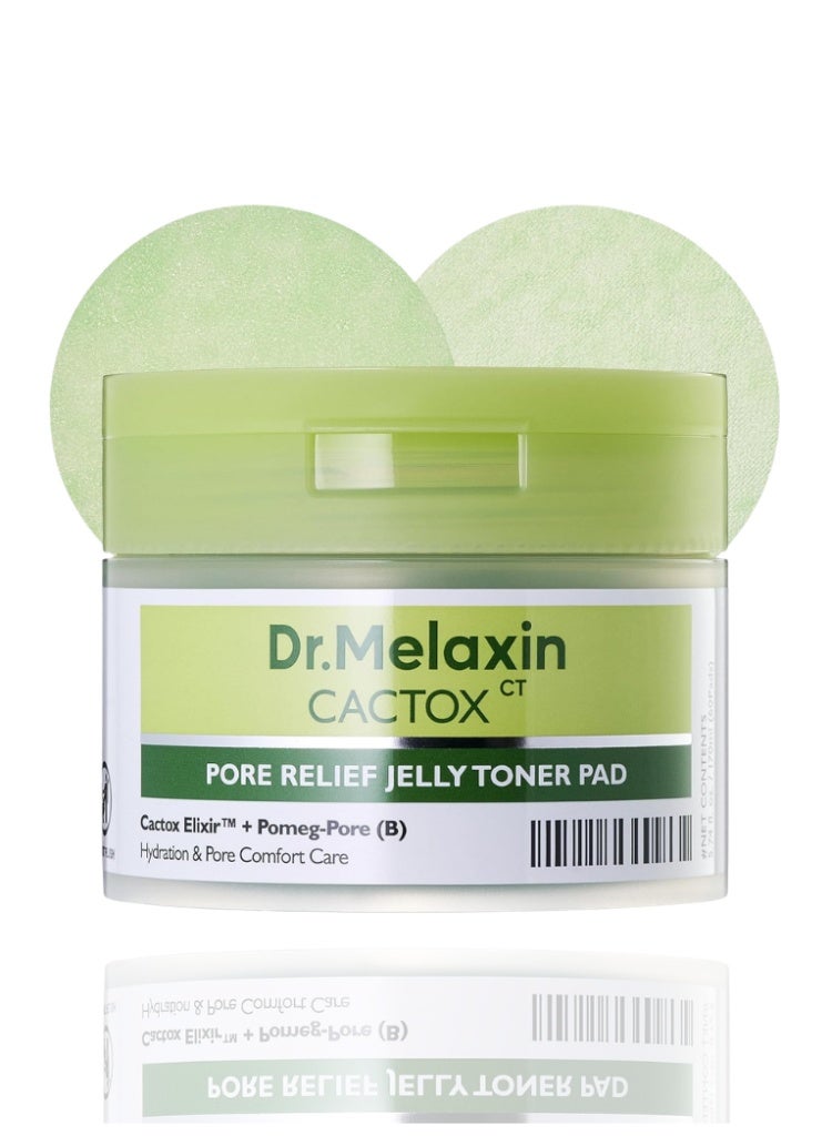 دكتور ميلاكسين د. ميلاكسين Cactox Pore Relief Jelly Toner Pads - بادز تونر مبردة ومخففة للانتفاخ للعناية بالمسام وتنعيم البشرة - Image 1