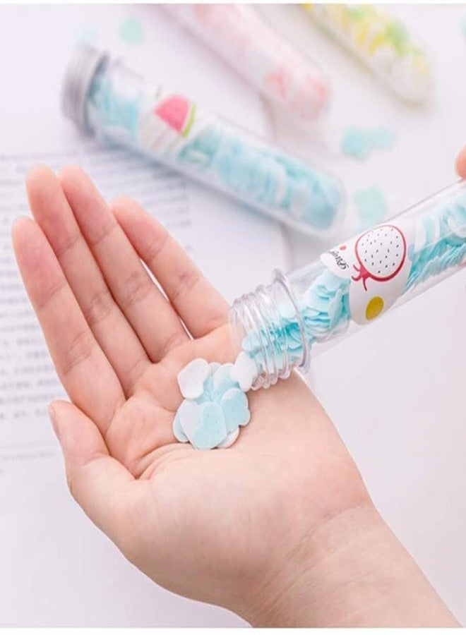 YBN Paper Soap Disposable Mini Soap Bottle, Scented Soap Bath Sheets Flakes Portable Flower Tube Petals, Tube Shape Bottle Paper Soap For Travelling | (Pack of 2) - Image 3
