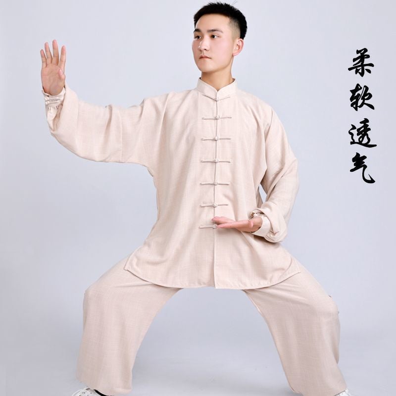 Xiaoheshan Taiji Clothing Men'S New Cotton And Linen Martial Arts Clothing For Middle-Aged And Elderly Women'S Taijiquan Practice Clothing - Image 5