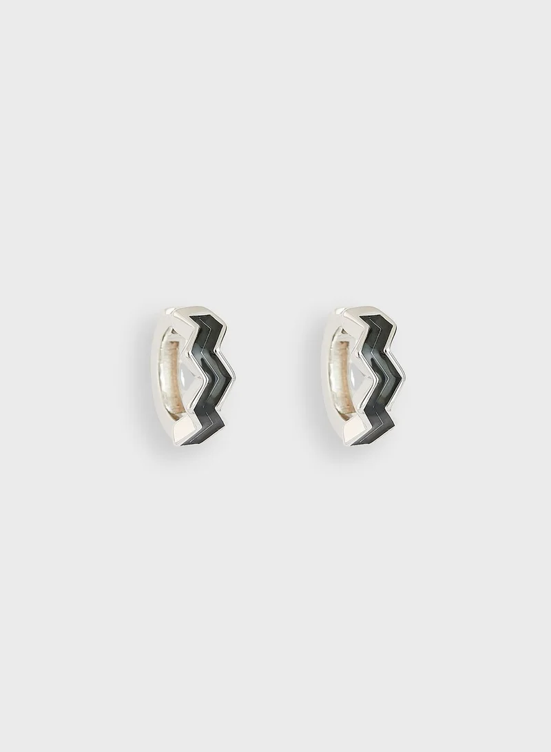 All we are Oceano Enamel Huggie Earring
