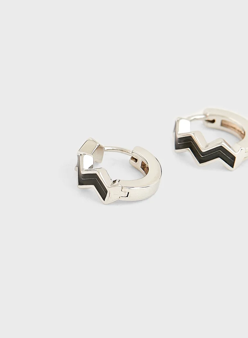 All we are Oceano Enamel Huggie Earring