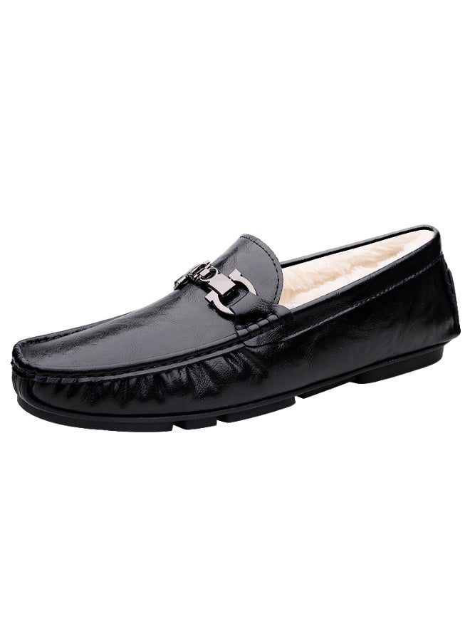 Men's Warm Fuzzy Furry Loafers Soft Moccasin Indoor Outdoor House Loafers Non-slip Winter Comfortable Driving Shoes - Image 2