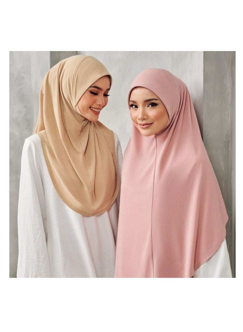 نوفولان حجاب عربي نسائي بحواف دائرية، وشاح حجاب مزدوج الطبقات عالي المرونة، مقاس كبير 80 سم، ملمس حريري ناعم، أوشحة وأغطية نسائية أنيقة ومتعددة الاستخدامات (رمادي) - Image 5