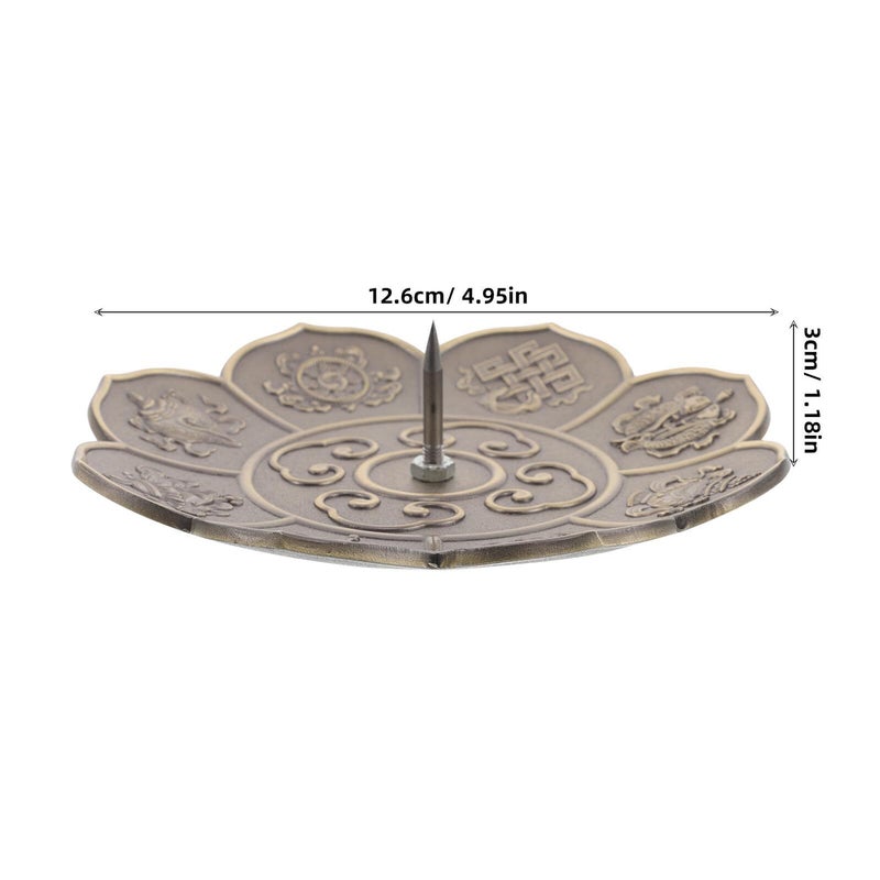 Metal Incense Holder Tray 13cm Bronze for Moxibustion Aromatherapy - Image 3