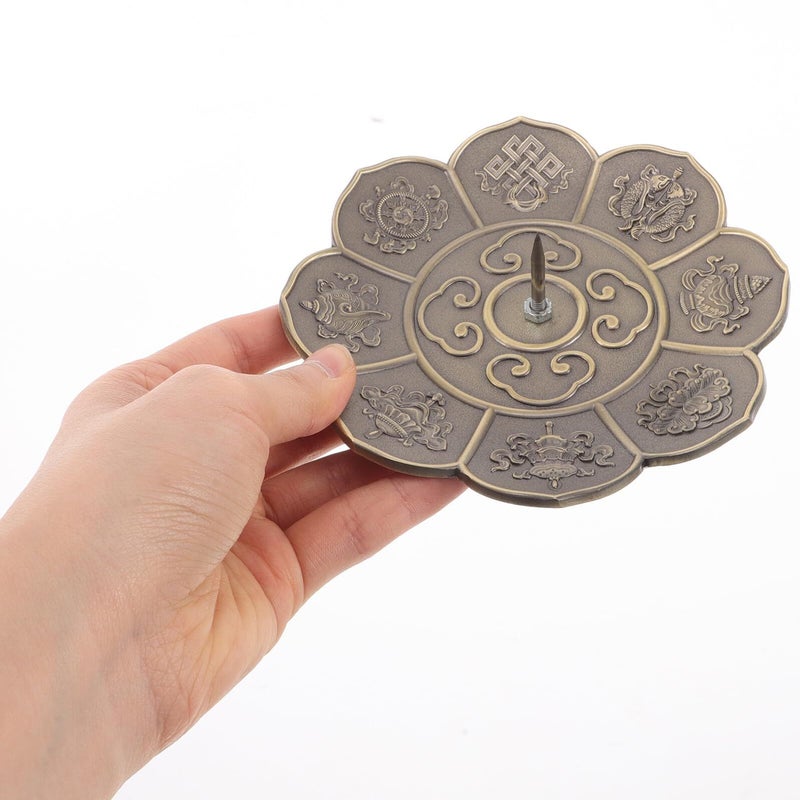 Metal Incense Holder Tray 13cm Bronze for Moxibustion Aromatherapy - Image 5