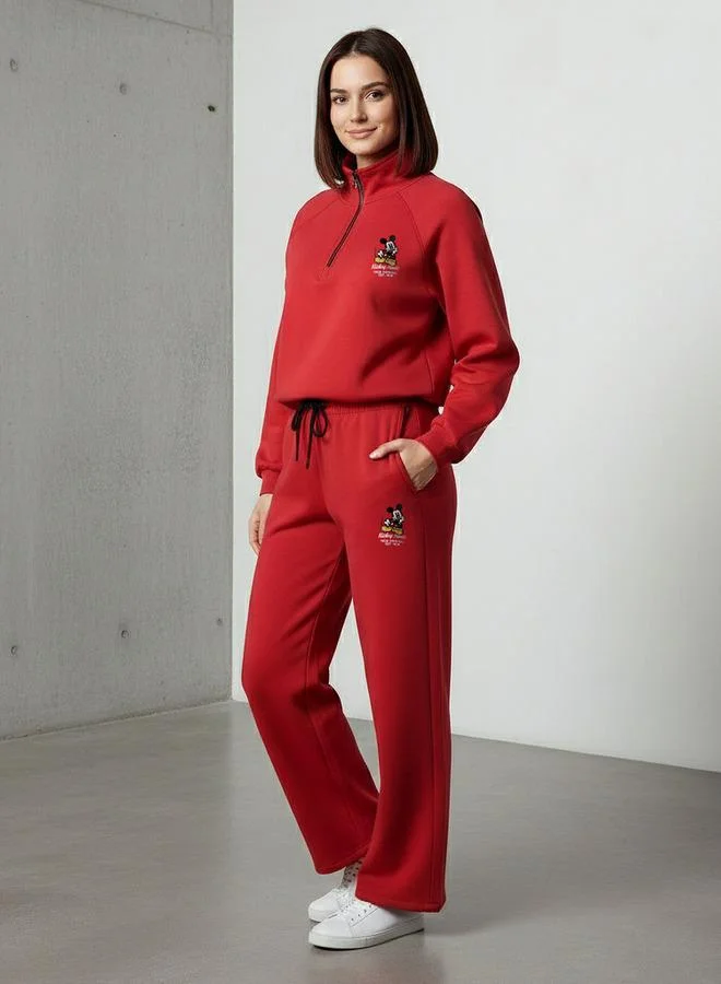 اس بي كاركترز Sweatshirt with Mickey Mouse Embroidery Cotton