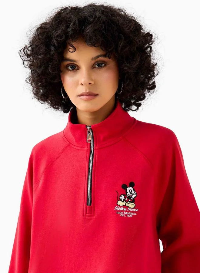 SP Characters  Sweatshirt with Mickey Mouse Embroidery Cotton for Women | Best Price UAE
