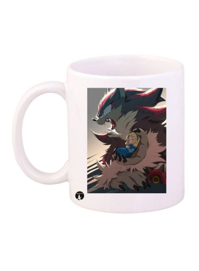 RYN Sonic Video Game Printed Coffee Mug White/Grey/Red
