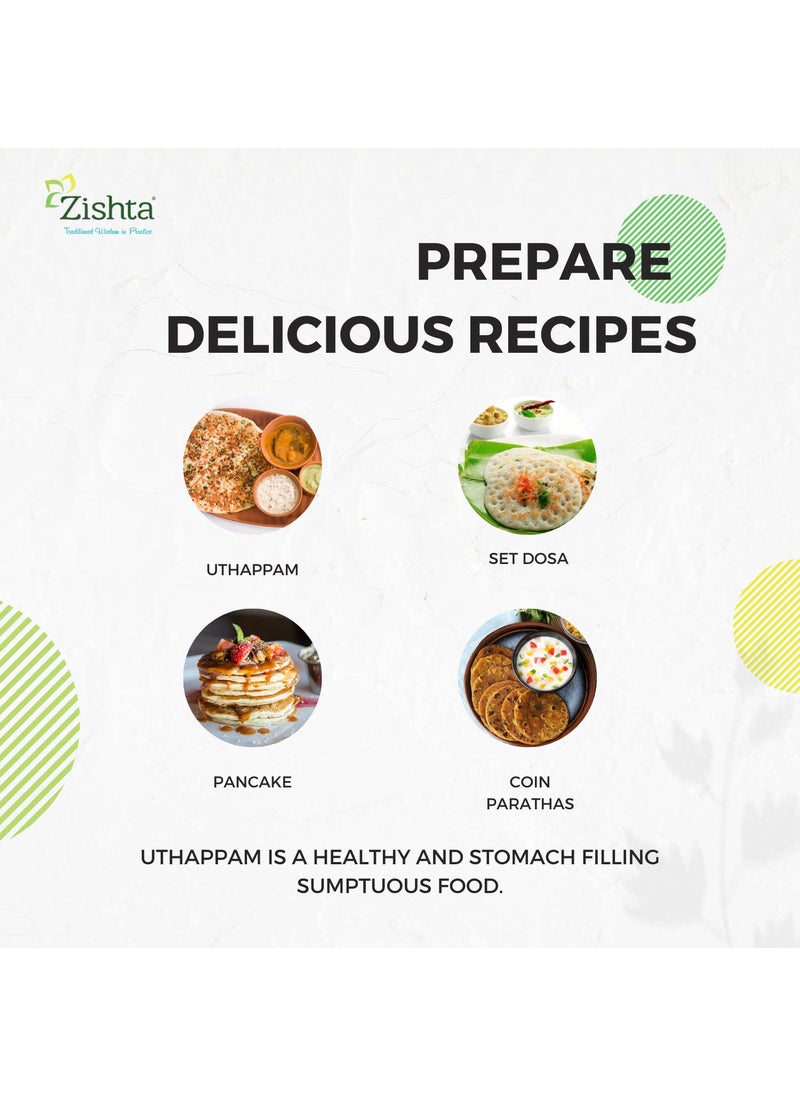 Zishta Zishta Cast Iron Mini Uttapam Pan Non Stick PreSeasoned Cast Iron Pan Uthappam Dosa Tawa Cast Iron Dosa Tawa Uthappam Pan with 4 Cavities and Handle Pancake Maker Naturally Non Stick Cookware  - Image 5