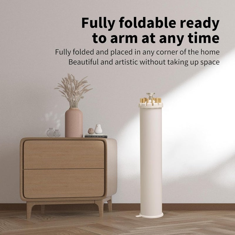 RFOUO Clothes Drying Rack 4 Legs,Laundry Hanger Dryer Rack,Portable Dry Rack,Foldable Drying Rack-Drying Rack Clothing Laundry Bedroom Household Wooden-12rods - Image 5
