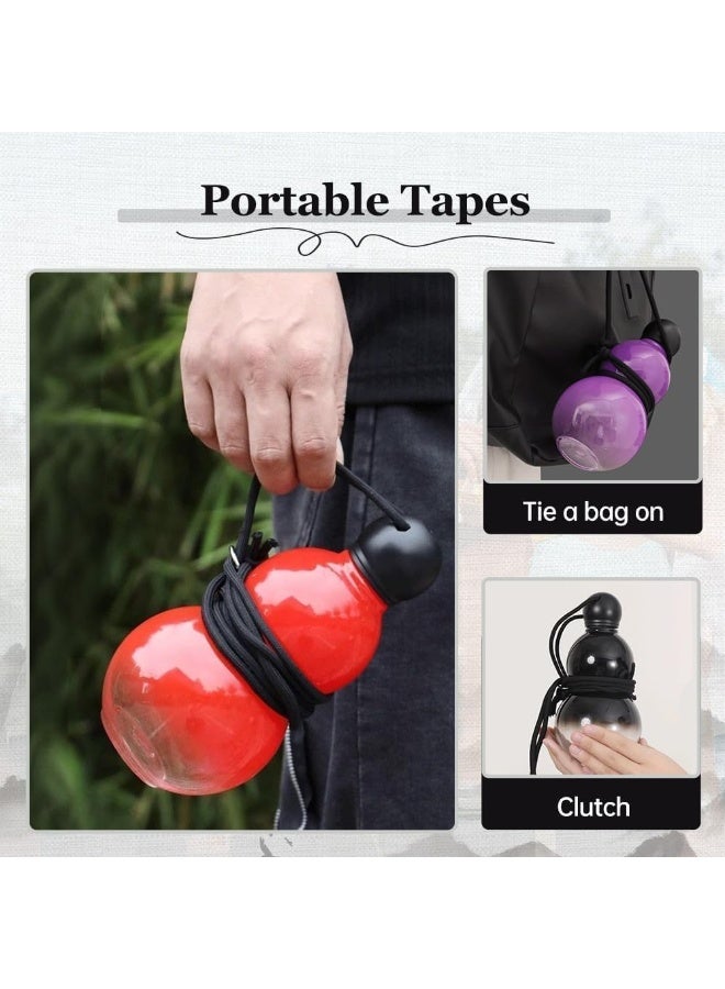 CMGTYYD Gourd Water Bottle, Sports Water Bottle, Double Layer Leak Proof Bottle, Perfect Travel Companion for Kids, Gym, Running, Travel Drinking (Black) - Image 5