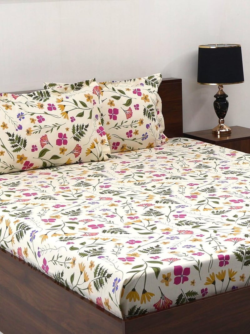 Bombay Dyeing Epigram Collection King Size Bedsheet 120 TC, 100% Pure Cotton Premium Bedsheet with 2 Pillow Covers | 2.74 M X 2.74 M | - Image 2