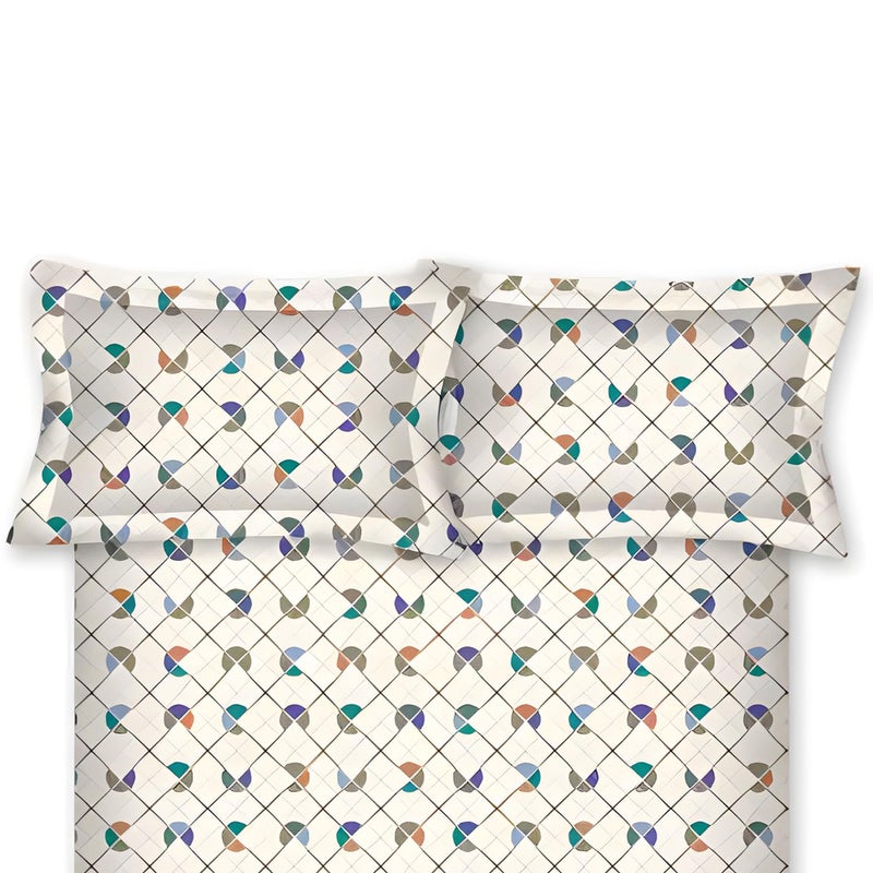 Bombay Dyeing Epigram Collection King Size Bedsheet 120 TC, 100% Pure Cotton Premium Bedsheet with 2 Pillow Covers | 2.74 M X 2.74 M | - Image 3