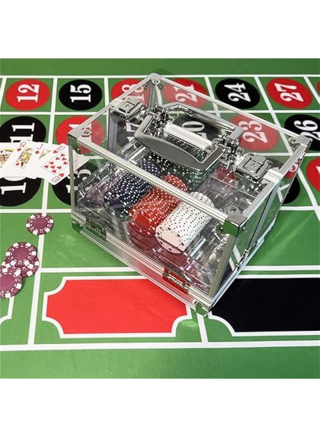 عربست سيتووغايمز حافظة رقائق بوكر اكريليك - 600 قطعة من حامل رقائق الكازينو مع 6 صواني - Image 5