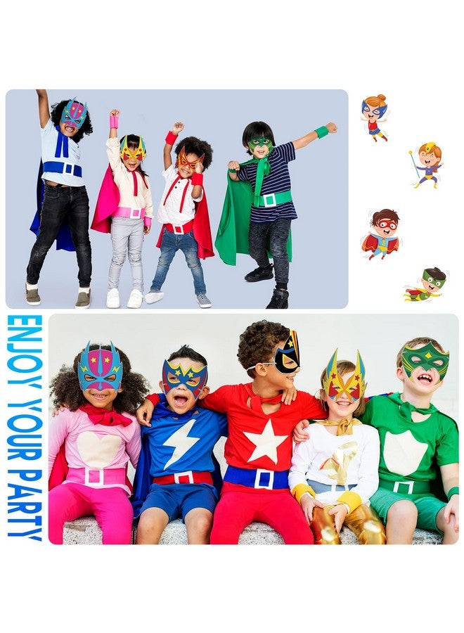 Sosation 72 Pcs Color Your Own Hero Masks Craft DIY Hero Paper Mask Blank Masks to Decorate Your Own Eye Mask with Ropes Party Favors Decorations Home Activity Coloring Game, 12 Styles - Image 5