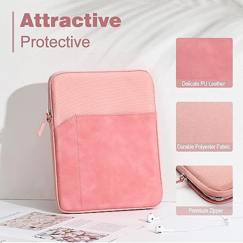 MOCA 13 Inch Tablet Sleeve Carrying Case for iPad Pro 12.9, Surface Pro 9/8/X, Galaxy Tab S9 Plus/S8 Plus, with Accessory Pocket (Pink, 13 inch) - Image 5