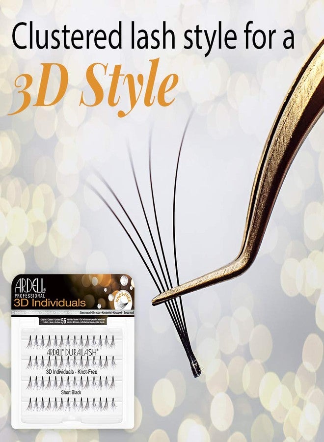 Ardell Individual Lashes Trios Long Black - Lightweight, DIY Lash Clusters, Easy to Apply Eyelash Extensions, 4 Pack - Image 2