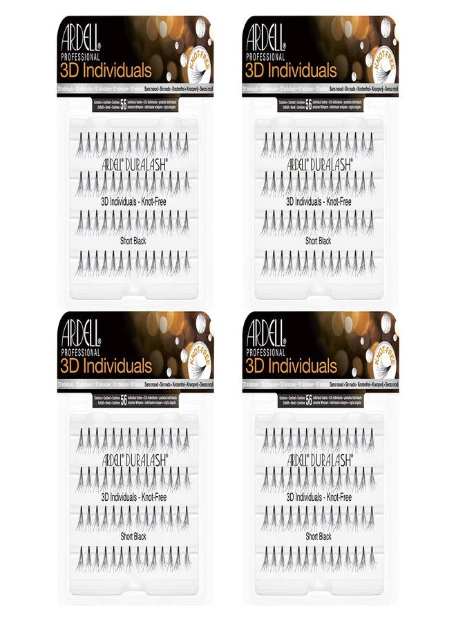 Ardell Individual Lashes Trios Long Black - Lightweight, DIY Lash Clusters, Easy to Apply Eyelash Extensions, 4 Pack - Image 1