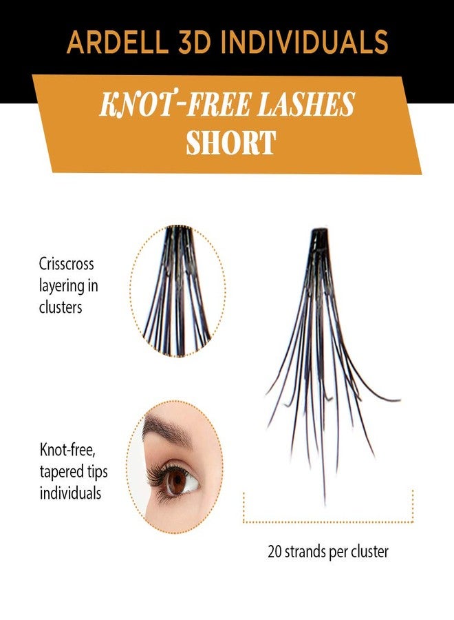Ardell Individual Lashes Trios Long Black - Lightweight, DIY Lash Clusters, Easy to Apply Eyelash Extensions, 4 Pack - Image 4