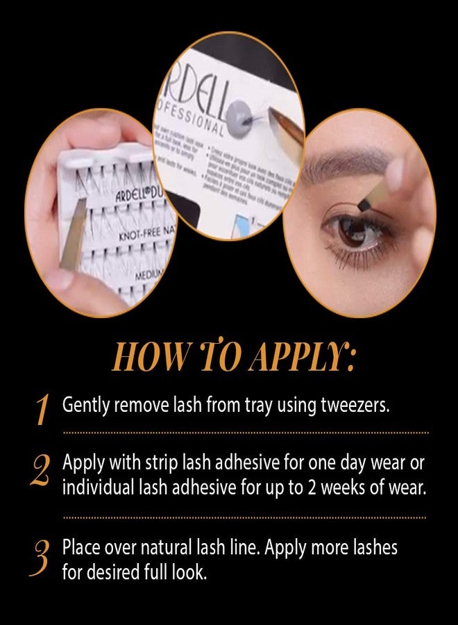 Ardell Individual Lashes Trios Long Black - Lightweight, DIY Lash Clusters, Easy to Apply Eyelash Extensions, 4 Pack - Image 5