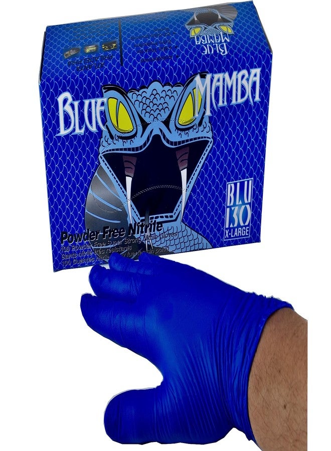 Black mamba Blue Mamba Super Strong Nitrile 100 Glove BOX (Extra Extra Large) - Image 1