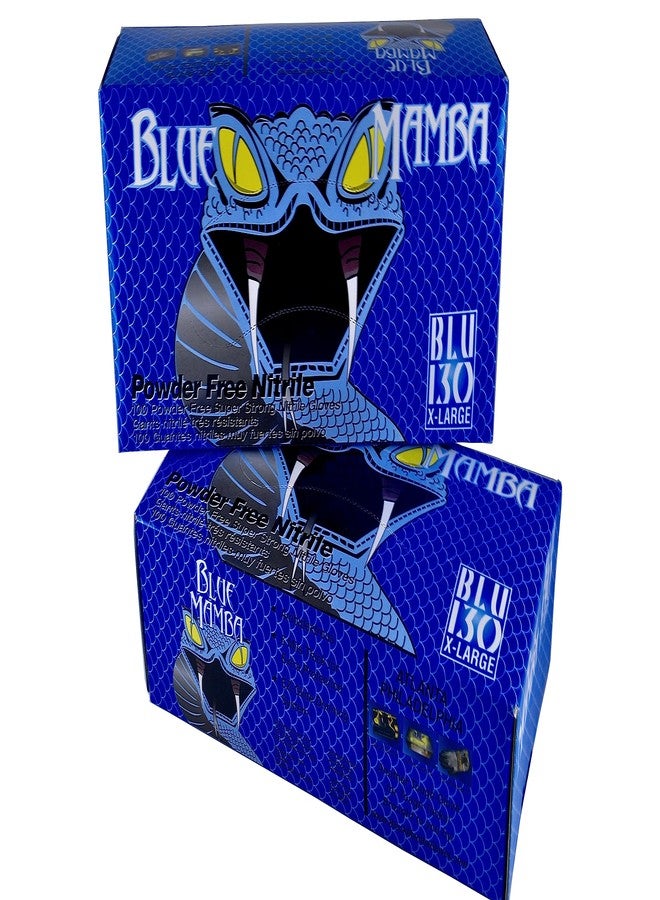Black mamba Blue Mamba Super Strong Nitrile 100 Glove BOX (Extra Extra Large) - Image 2
