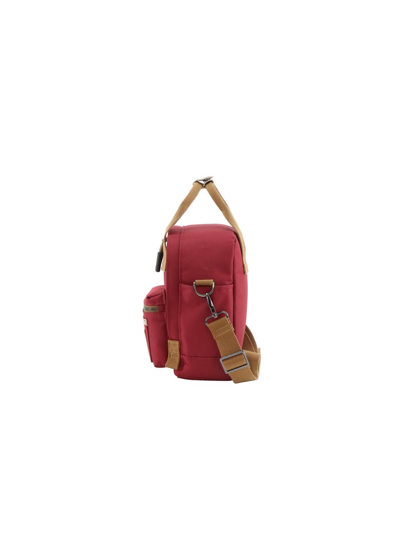 NATIONAL GEOGRAPHIC National Geographic LEGEND Mini Utility Bag Red For Men and Women, Durable Water Resistant Multi Function Casual Maroon Shoulder Bag/Lunch Box Bag With Top Handle/Removable Strap  - Image 2