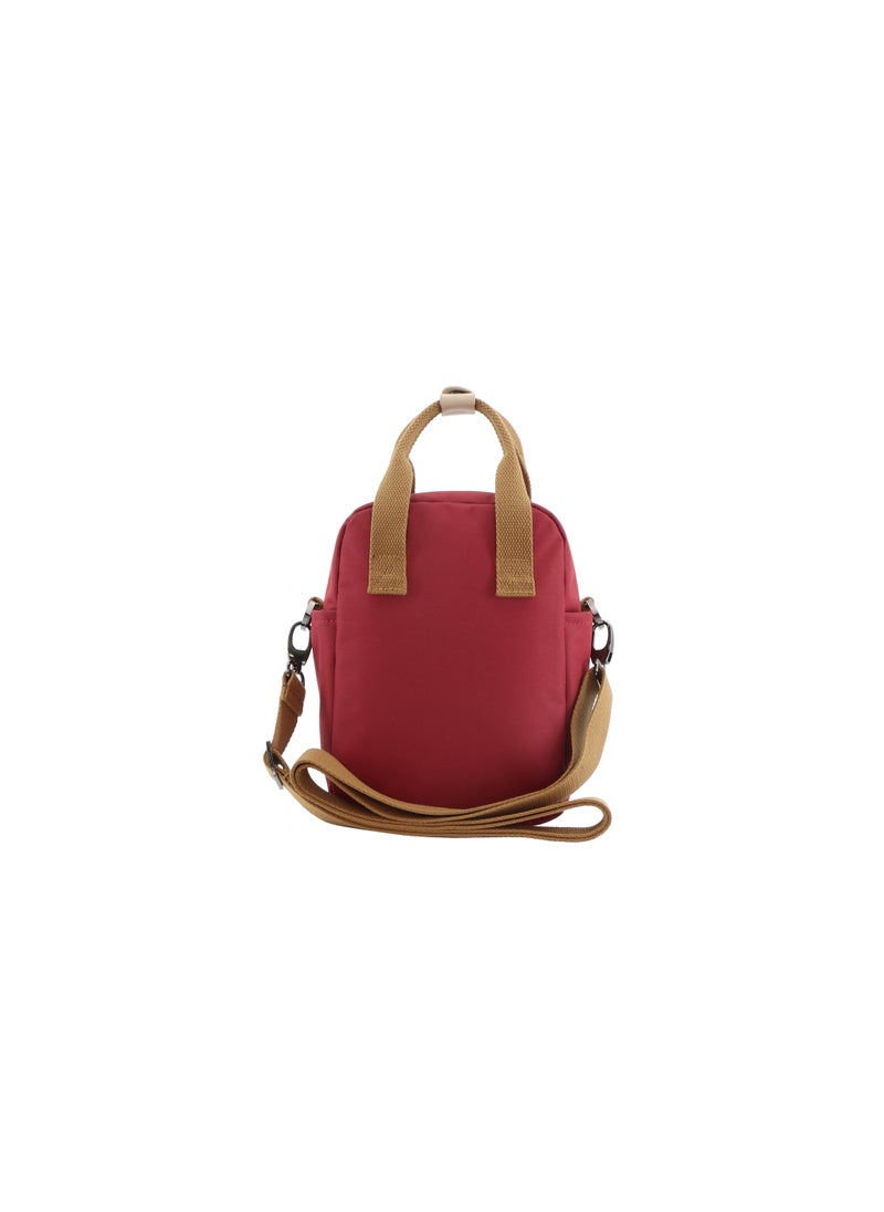 NATIONAL GEOGRAPHIC National Geographic LEGEND Mini Utility Bag Red For Men and Women, Durable Water Resistant Multi Function Casual Maroon Shoulder Bag/Lunch Box Bag With Top Handle/Removable Strap  - Image 3