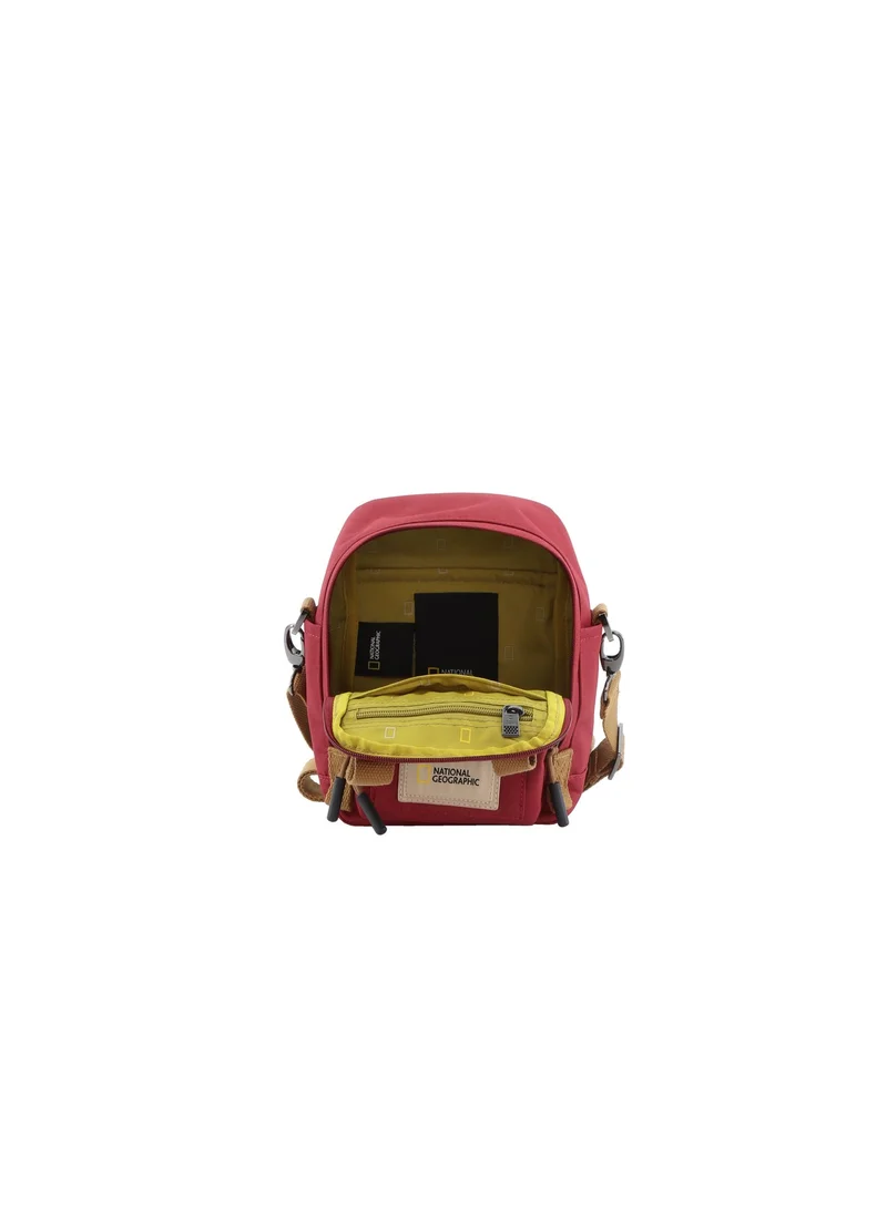 National Geographic Red National Geographic LEGEND Mini Utility Bag Red For Men and Women, Durable Water Resistant Multi Function Casual Maroon Shoulder Bag/Lunch Box Bag With Top Handle/Removable Strap  | Best Price UAE