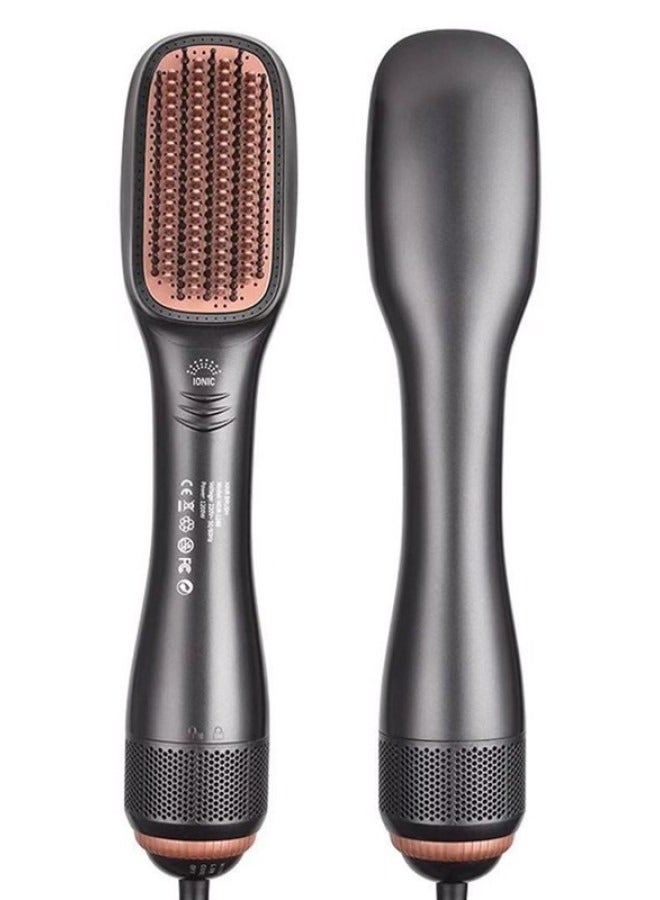 GUDOO فرشاة مجفف شعر 1200 وات، مجفف ومصفف شعر سيراميك 3 في 1 احترافي باللون الأسود - Image 1