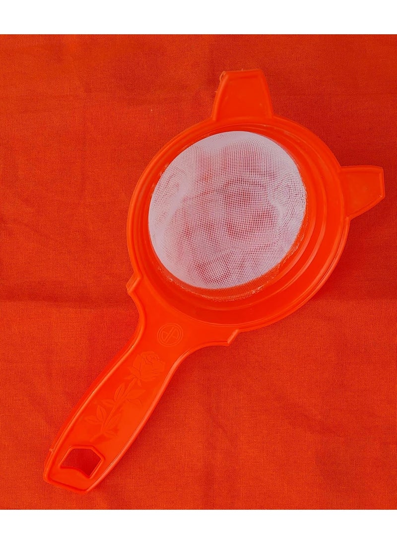 Awadh Plastic red Tea Strainer with Plastic red Strainer Chhalni Chhani for Tea Coffee Plastic Tea Filter Tea and Coffee Strainer Filter with Plastic Tea Filter Pack of red 1 Double Filter  - Image 4