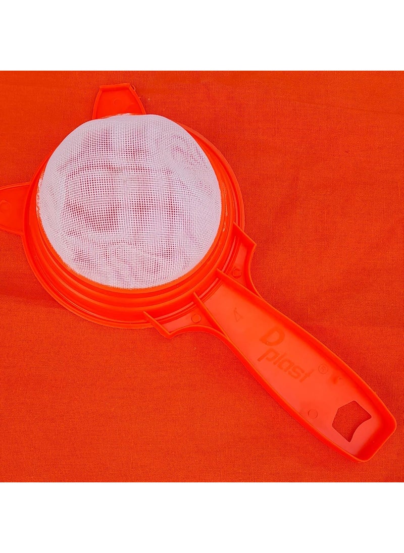 Awadh Plastic red Tea Strainer with Plastic red Strainer Chhalni Chhani for Tea Coffee Plastic Tea Filter Tea and Coffee Strainer Filter with Plastic Tea Filter Pack of red 1 Double Filter  - Image 3