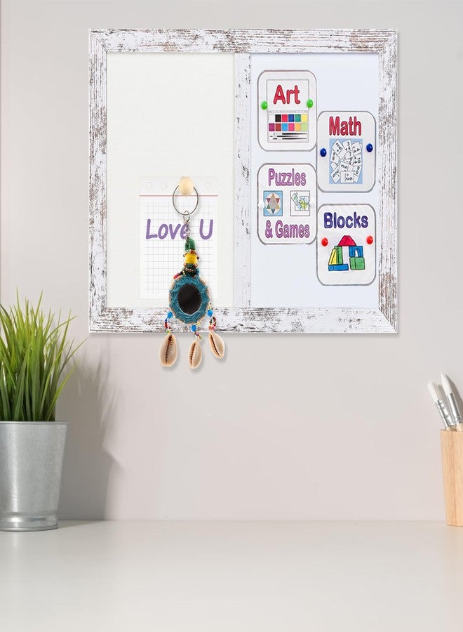 Umtiti Bulletin Board Whiteboard White Felt Board Combo for Office School Kitchen Bedroom, White Wood Frame,10.2"*14.2",Whiteboard+WH-2636WH - Image 5