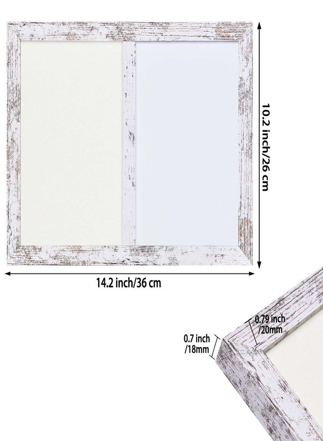 Umtiti Bulletin Board Whiteboard White Felt Board Combo for Office School Kitchen Bedroom, White Wood Frame,10.2"*14.2",Whiteboard+WH-2636WH - Image 3