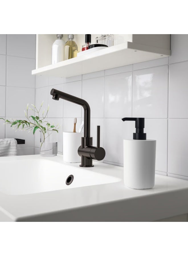 Duravel 3-Piece Bathroom Accessory Set, White with Black Pump - Image 2