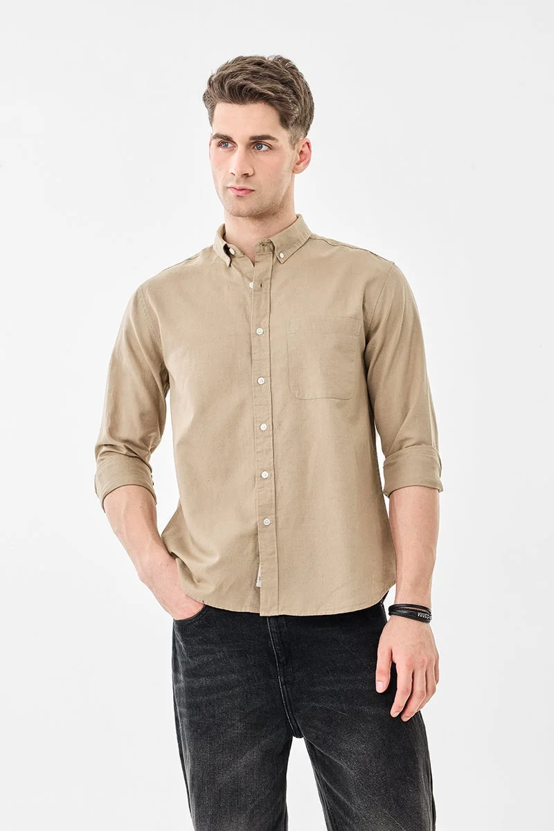 سنيتش Linen Blend Regular Fit Shirt