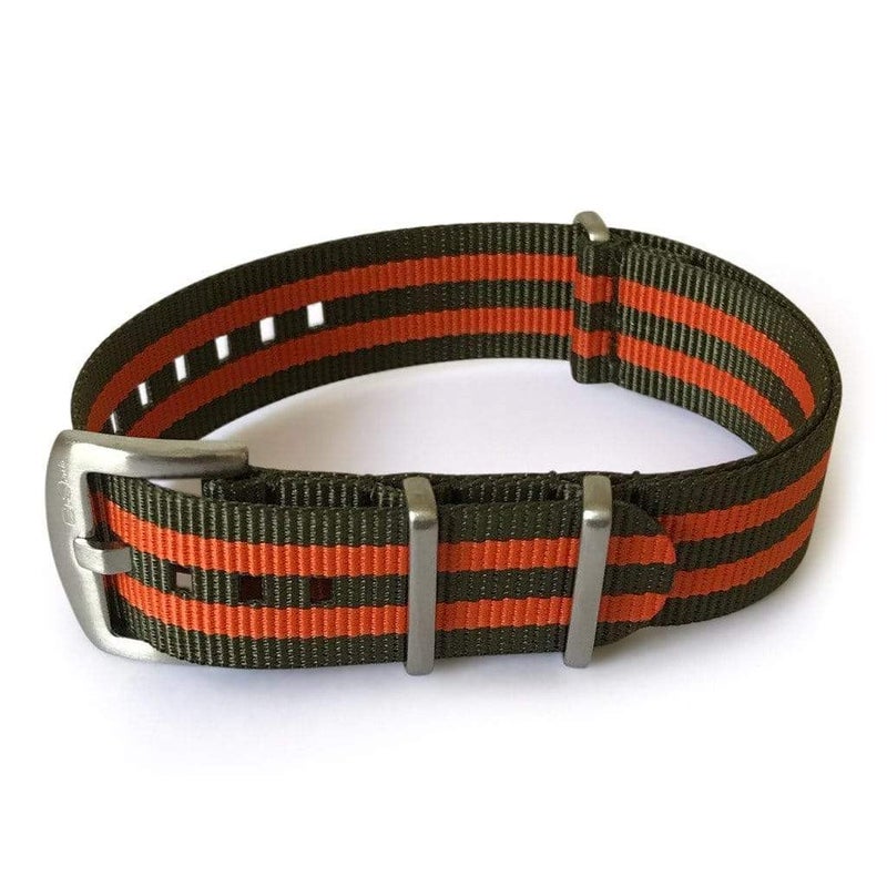 BluShark - Original Collection Military-Style Waterproof Watch Strap, Fits All Timepiece Brands, Durable Nylon Wristwatch Accessories with Stainless Steel Buckle, Bond Bomber Jacket, 20mm - Image 2