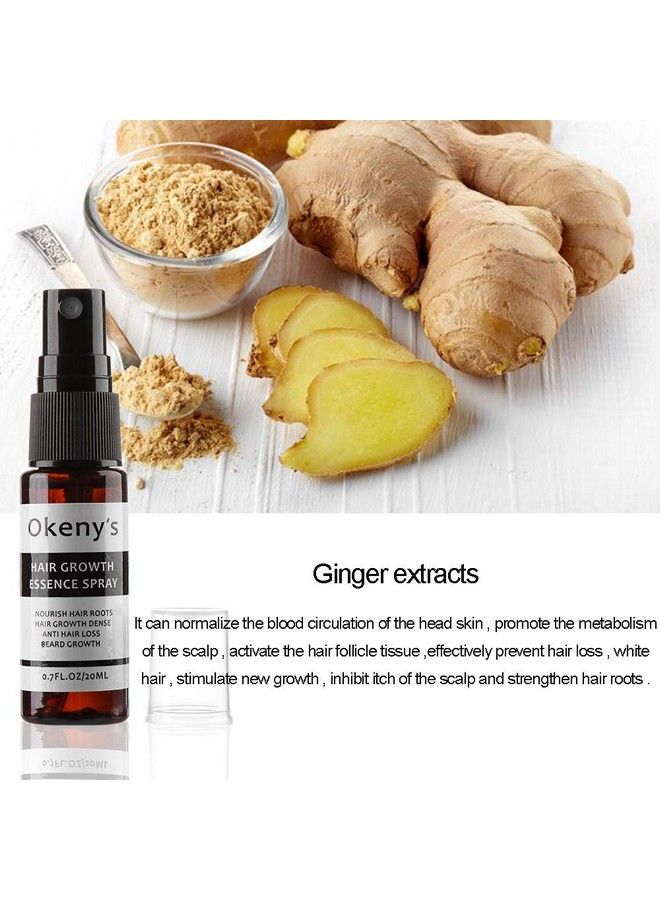 Hair Growth Essence Spray Anti Hair Loss Hair Serum Ginger Hair Growth Serum Spray Natural Hair Growth Accelerator For Stronger Thicker Longer Hair Hair Serum For Hair Growth And Thickening
