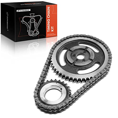 A-Premium Engine Timing Chain Kit W/Sprocket [fits OHV, 8Cyl] Compatible with Chevy & GMC, fits Camaro, Chevelle, Jimmy, Biscayne & C,G,K,R,P, Class C20 G20 P35 K1500 Suburban, Sprint, Nova, B6000 - Image 1