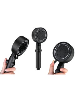 Turbo Shower Head High-Pressure Handheld Showerhead - Adjustable Water-Saving High-Pressure Turbo Showerhead with 5 Modes and Easy On/Off Button - Handheld Shower Head for Bathroom.