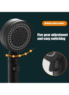 Generic Turbo Shower Head High-Pressure Handheld Showerhead - Adjustable Water-Saving High-Pressure Turbo Showerhead with 5 Modes and Easy On/Off Button - Handheld Shower Head for Bathroom.  - Image 5