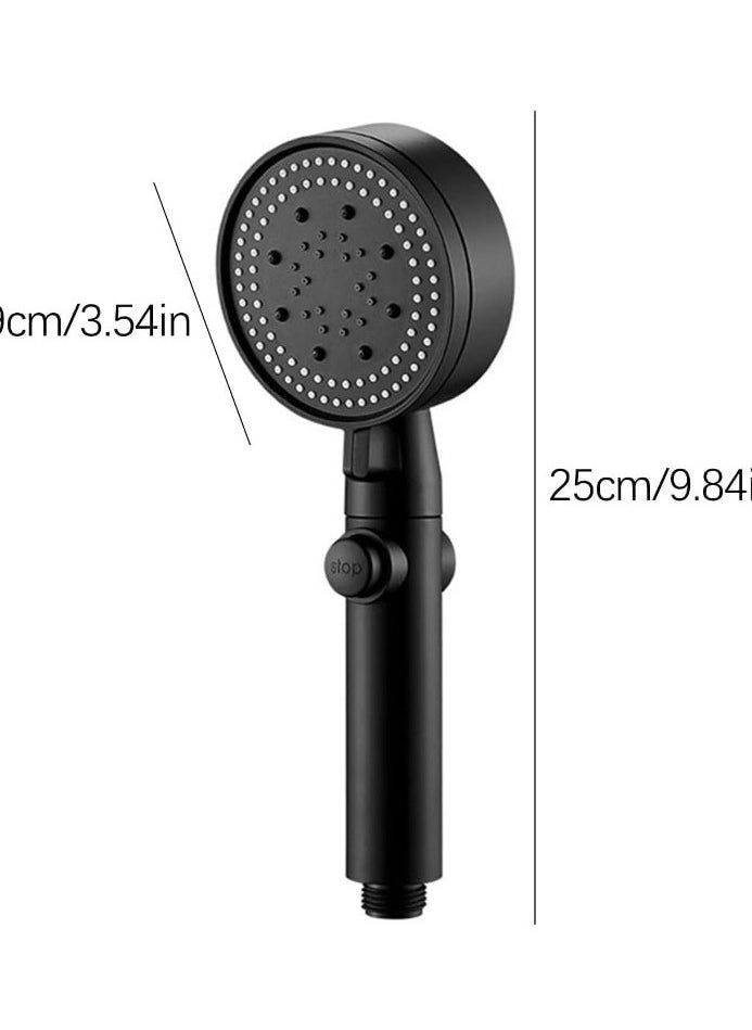 Generic - Turbo Shower Head High-Pressure Handheld Showerhead - Adjustable Water-Saving High-Pressure Turbo Showerhead with 5 Modes and Easy On/Off Button - Handheld Shower Head for Bathroom. - Image 1