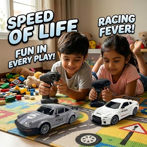 Camin RC Racing Drift Cars, 1:24 Scale, 4WD, 20kmph, Remote Control, Drifting Car, 3 Years and Up, Sports Toy Car (Random Color) - Image 5