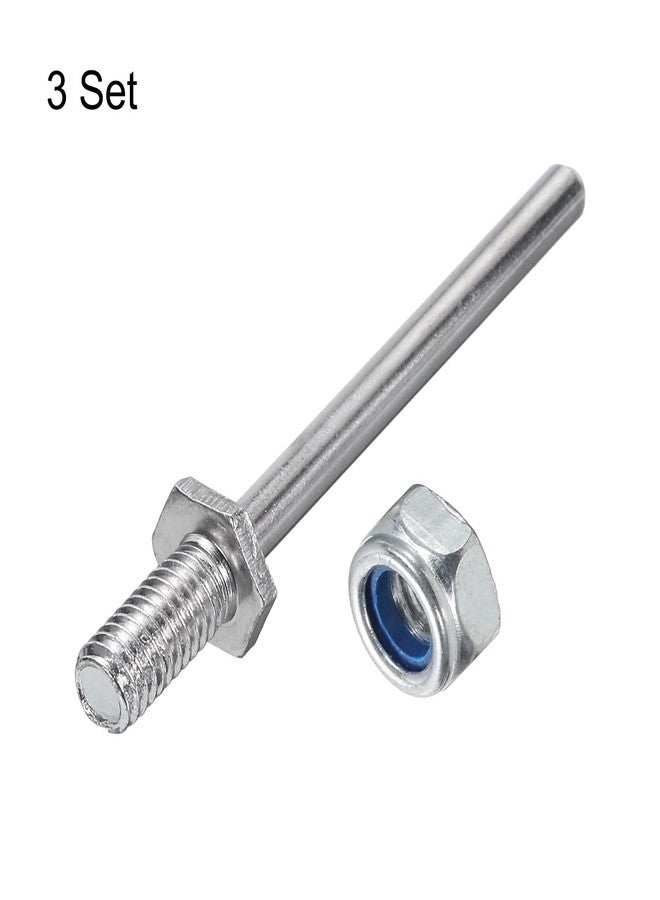 MECCANIXITY Pack of 3 Landing Gear Steel Axle 5/32 Inch Dia 2.4 Inch Length M6 Wheel Drive Shaft with Nuts for RC Airplane - Image 3