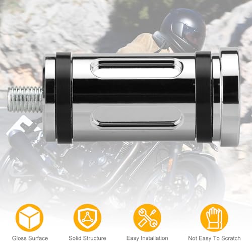 VG MOTO Motorcycle Shifter Peg Gear Shift Lever CNC Billet Foot Pegs Replacement for Harley Davidson Touring Softail Dyna Sportster Street Glide Road ChromeD2pcs - Image 5