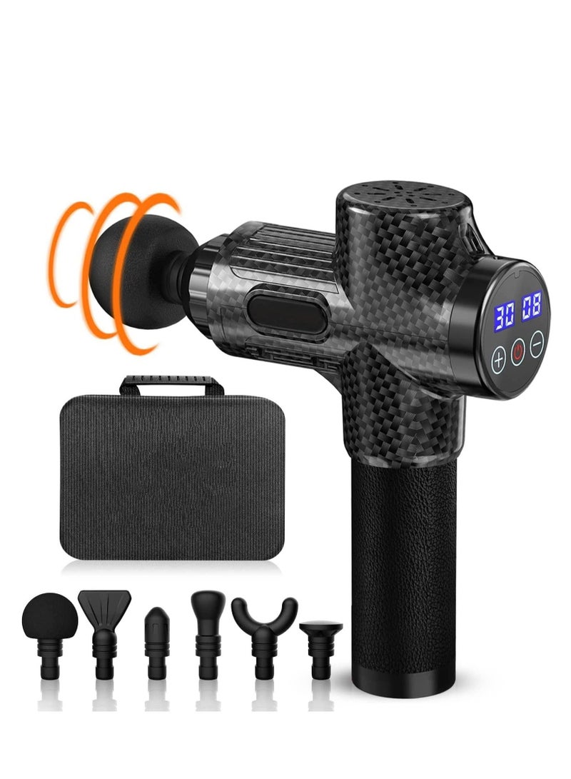 XiuWoo LCD Electric Massage Gun Deep Tissue Percussion Muscle for Body Neck Relaxation Massager for Fitness - Image 1