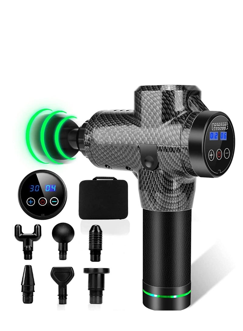 XiuWoo LCD Electric Massage Gun Deep Tissue Percussion Muscle for Body Neck Relaxation Massager for Fitness - Image 2